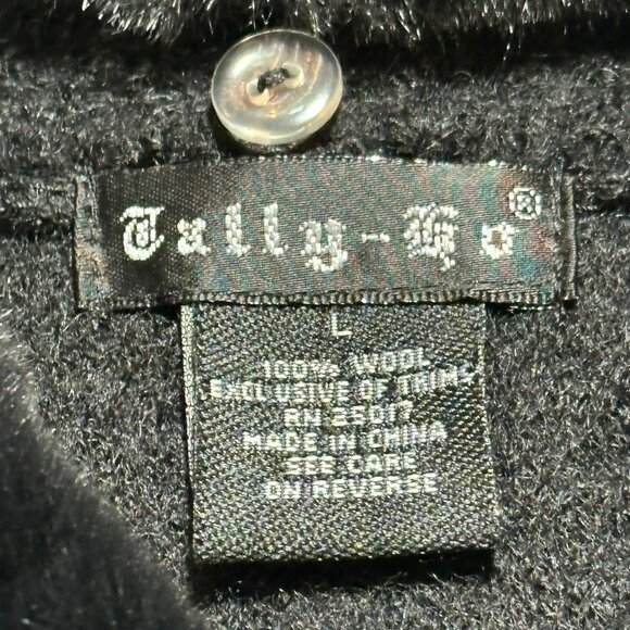 Vintage Leopard Print Tally Ho 100% Wool Vest Size Large - Picture 5 of 6